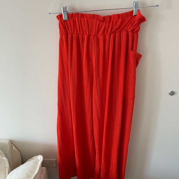 Bucket list Wide Leg Orange Pants - Picture 5 of 7